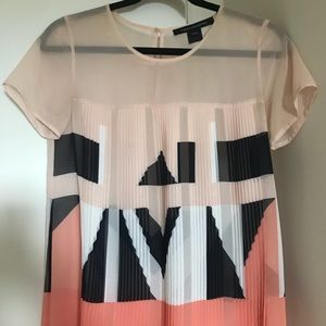 French Connection sheer blouse